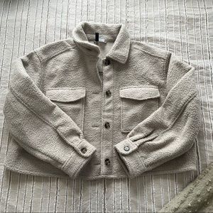 Beige H&M Divided Shirt Jacket
